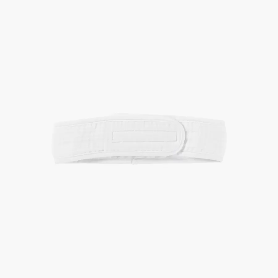 Carré Blanc Accessoires Beauté | Accessoires Beauté | Bandeau coton et gaze de coton biologique Naturelle blanc