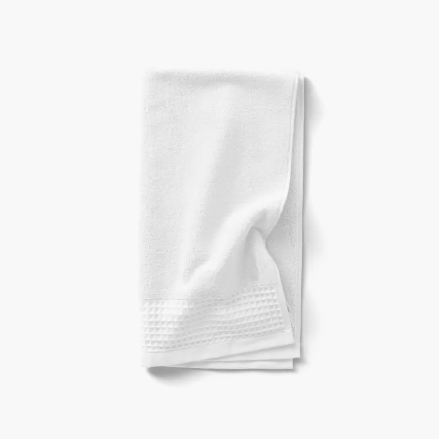 Carré Blanc Draps De Bain | Drap de bain bouclette de coton biologique Source blanc