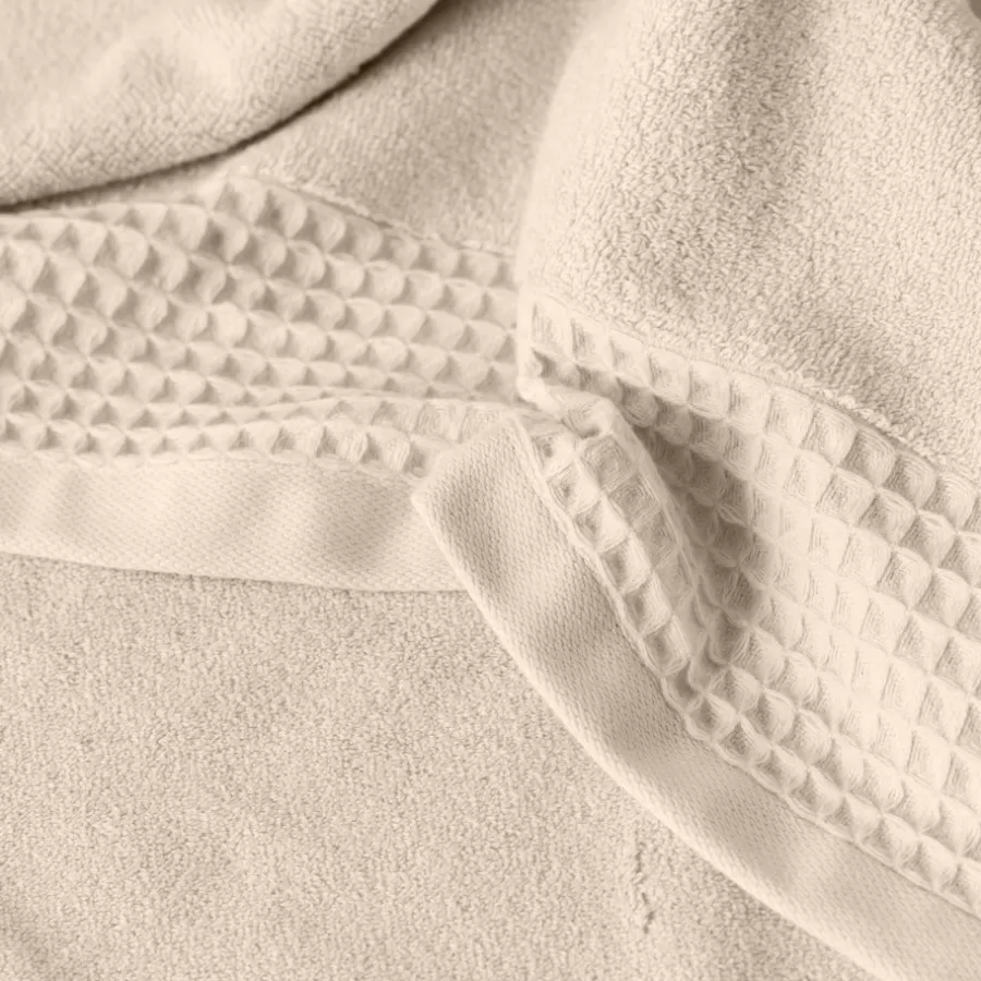 Carré Blanc Draps De Bain | Drap de bain bouclette de coton biologique Source naturel