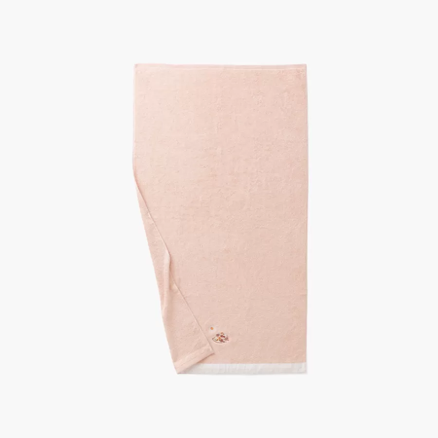 Carré Blanc Draps De Bain | Drap de bain coton bio Illumine vieux rose