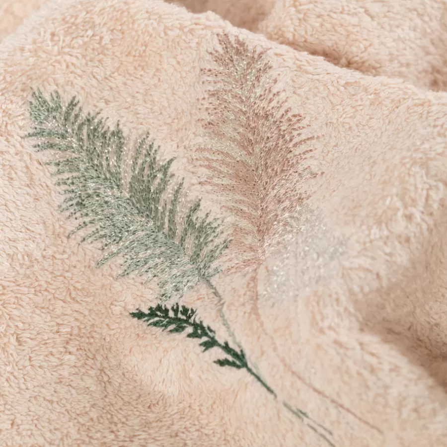 Carré Blanc Draps De Bain | Drap de bain coton et viscose de bambou Pampa II beige