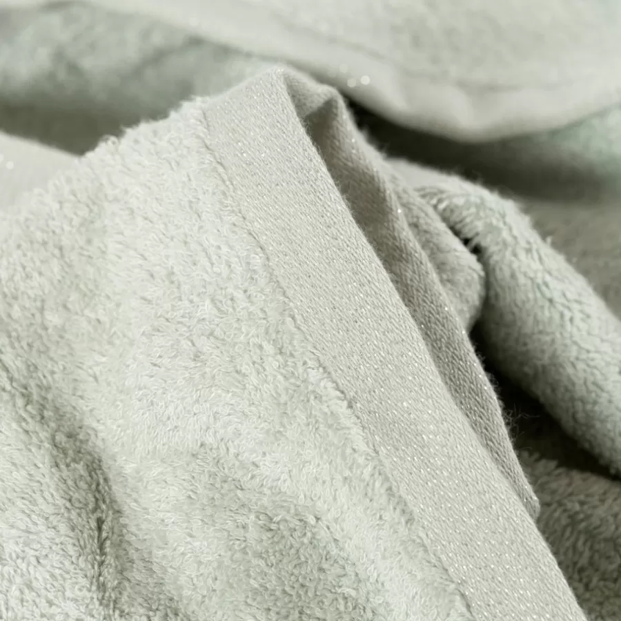 Carré Blanc Draps De Bain | Drap de bain coton et viscose de bambou Pampa II jade