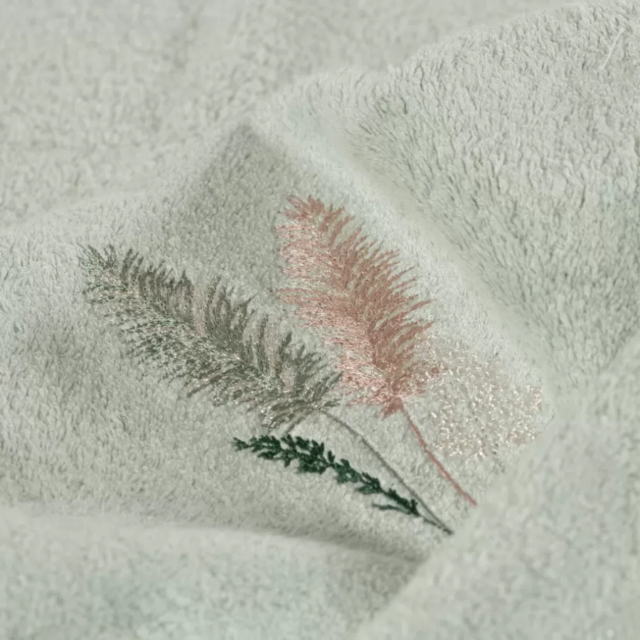 Carré Blanc Draps De Bain | Drap de bain coton et viscose de bambou Pampa II jade