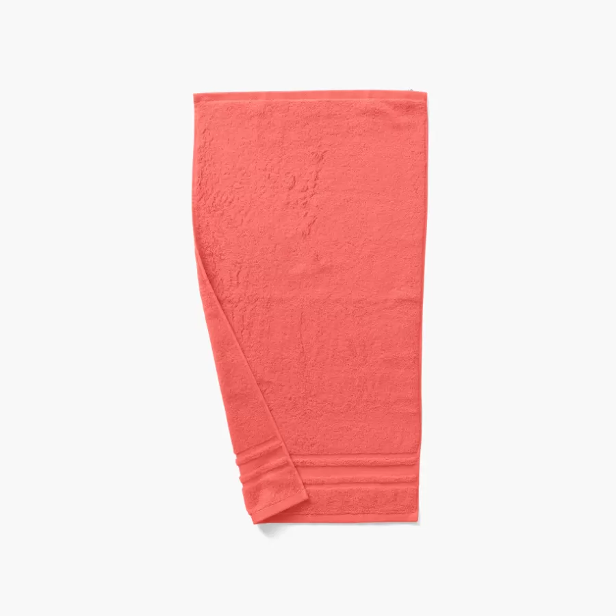 Carré Blanc Draps De Bain | Drap de bain coton Lola II corail