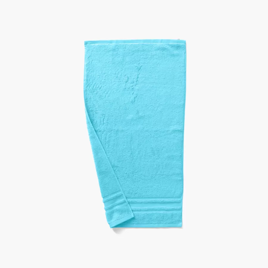 Carré Blanc Draps De Bain | Drap de bain coton Lola II turquoise