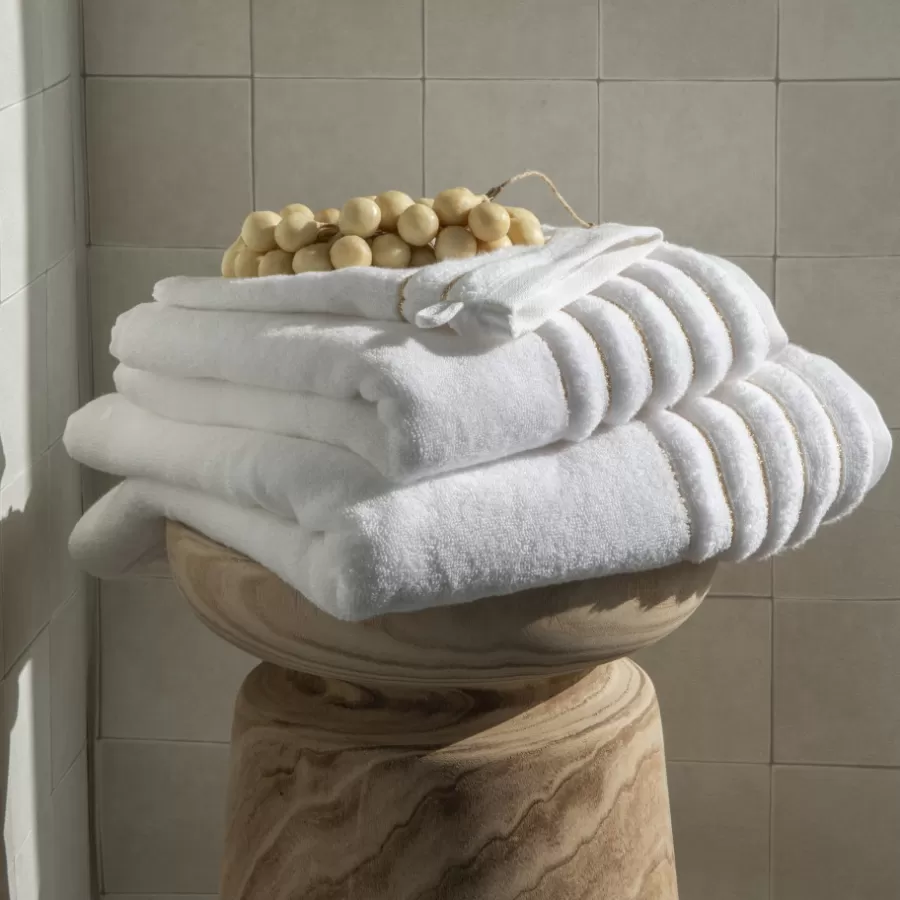 Carré Blanc Coffrets Cadeaux | Draps De Bain | Drap de bain coton Mon Ange blanc