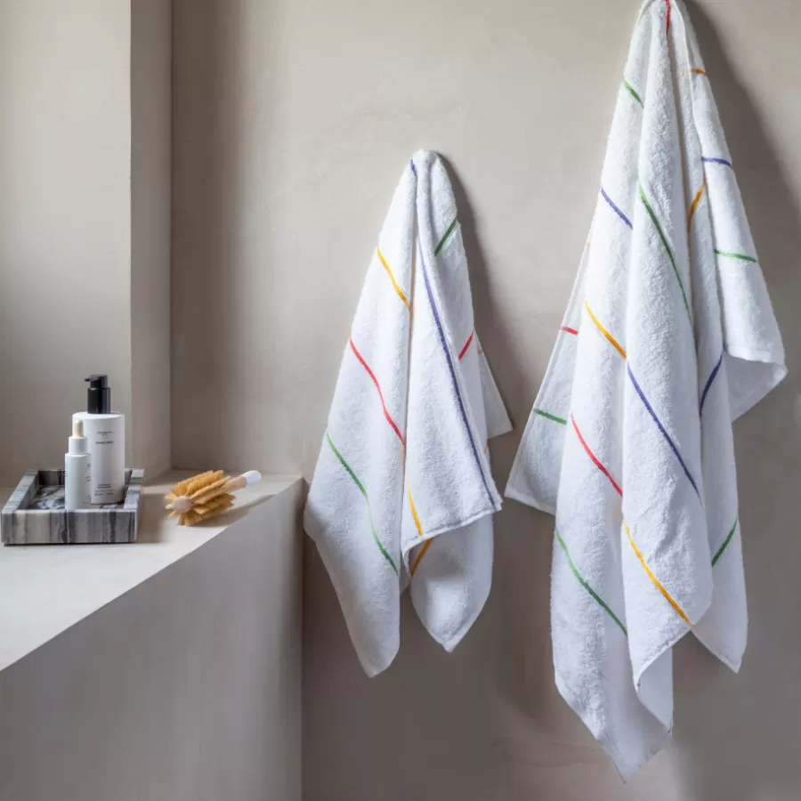 Carré Blanc Draps De Bain | Drap de bain coton Rosella blanc