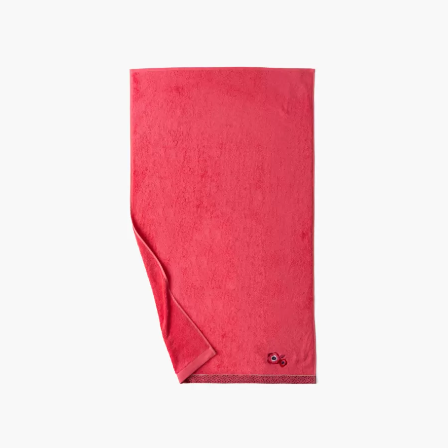 Carré Blanc Coffrets Cadeaux | Draps De Bain | Drap de bain coton Rosella coquelicot