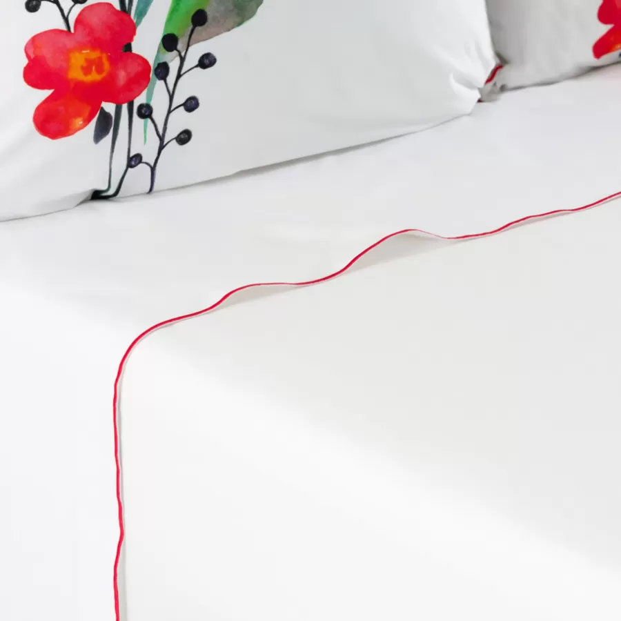 Carré Blanc Coffrets Cadeaux | Draps De Lit | Drap de lit coton Rosella