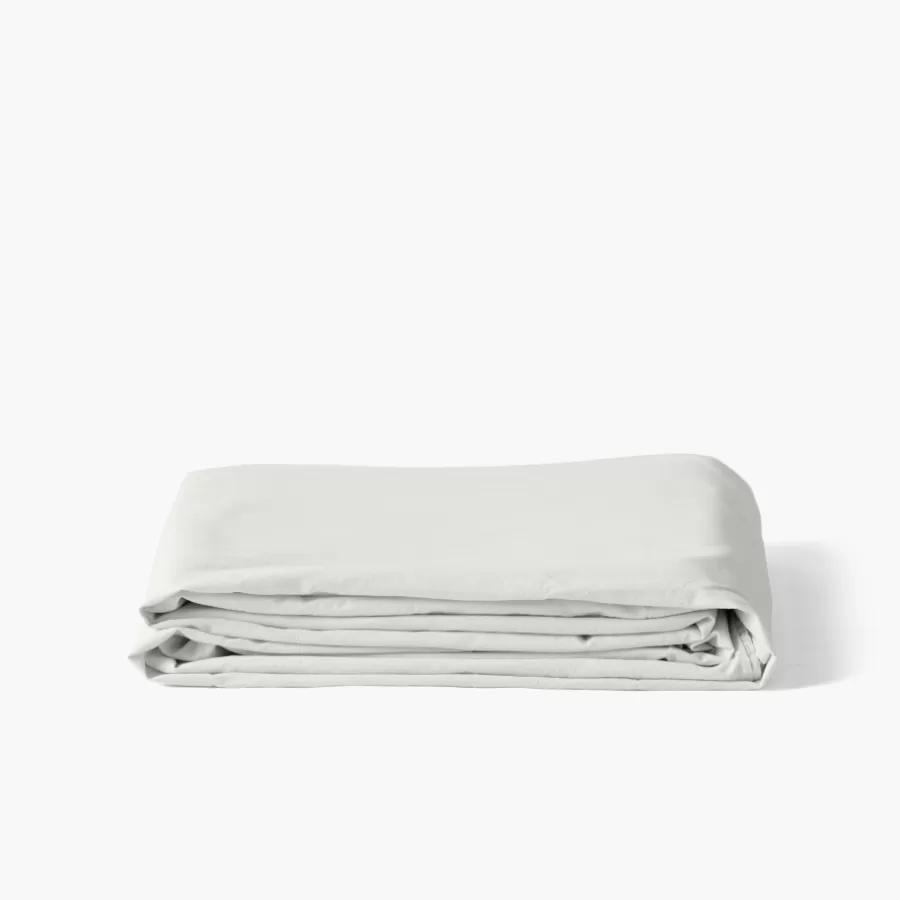 Carré Blanc Draps De Lit | Drap de lit en pur coton lavé biologique Souffle nuage