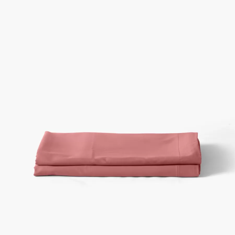 Carré Blanc Draps De Lit | Drap de lit satin de coton jacquard pois et rayures Prestige santal