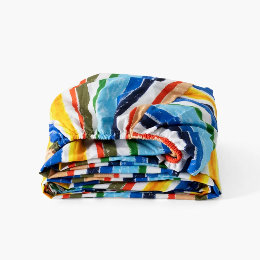 Carré Blanc Linge De Litbio | Draps Housse | Drap housse coton bio Pinata