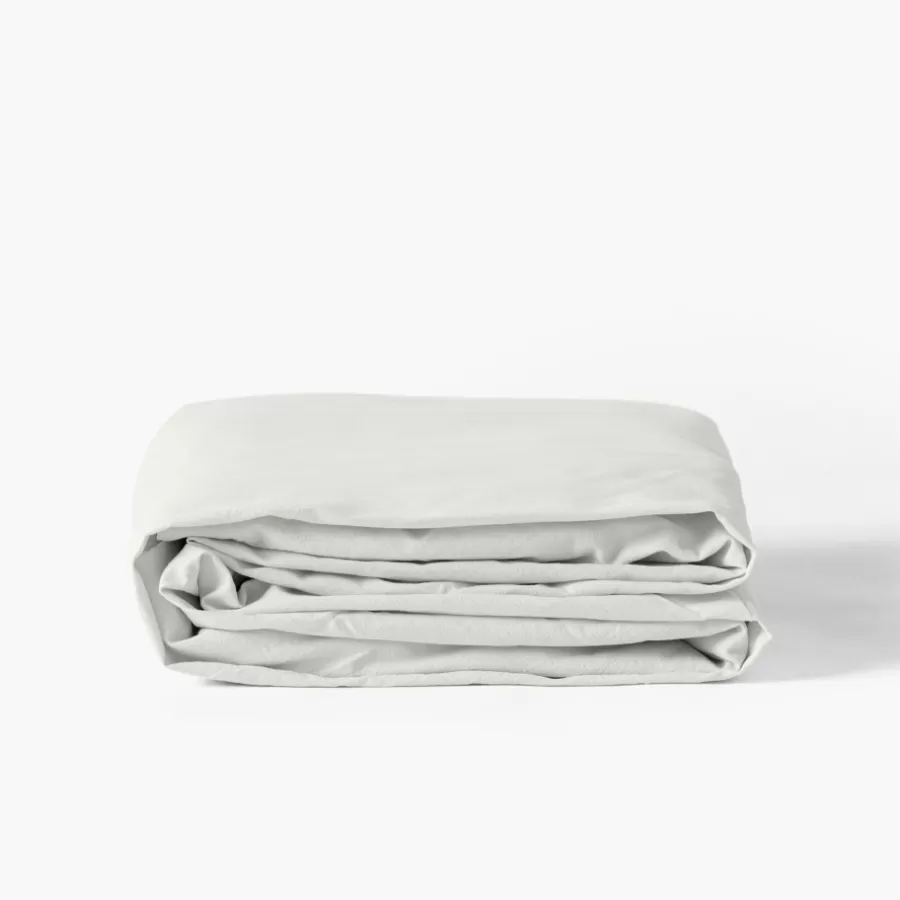 Carré Blanc Draps Housse | Draps Housse | Drap housse en pur coton lavé biologique Souffle nuage