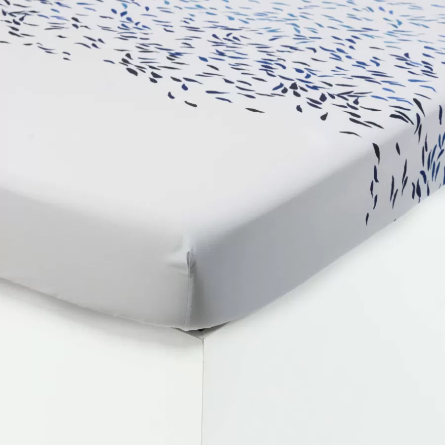 Carré Blanc Draps Housse | Drap housse percale de coton Abysse