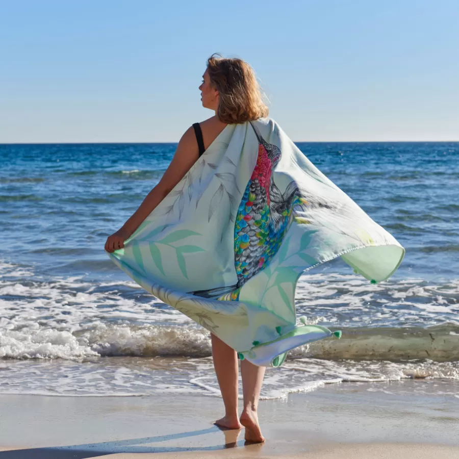 Carré Blanc La Plage | Fouta coton Calypte