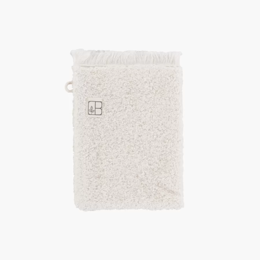 Carré Blanc Gants De Toilette | Gant de toilette coton biologique Raphia ivoire