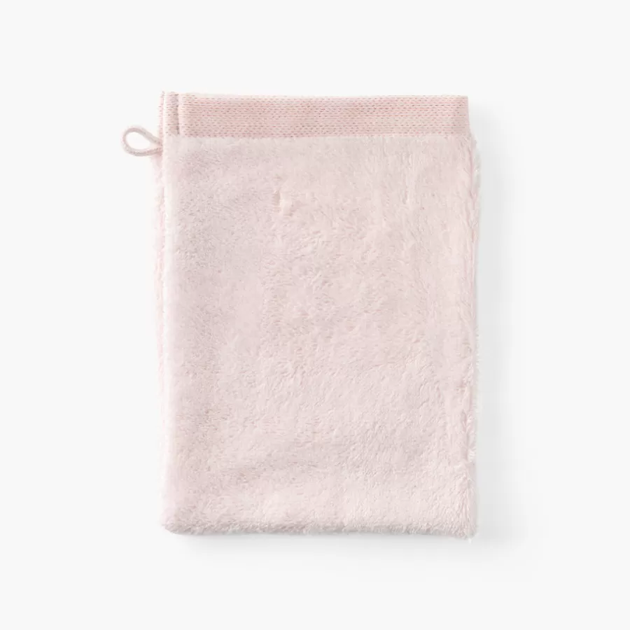 Carré Blanc Gants De Toilette | Gant de toilette coton et viscose de bambou Aura nude