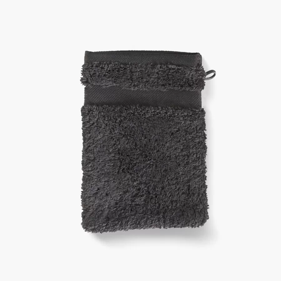 Carré Blanc Gants De Toilette | Gant de toilette coton Lola II anthracite