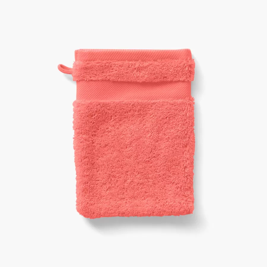 Carré Blanc Gants De Toilette | Gant de toilette coton Lola II corail