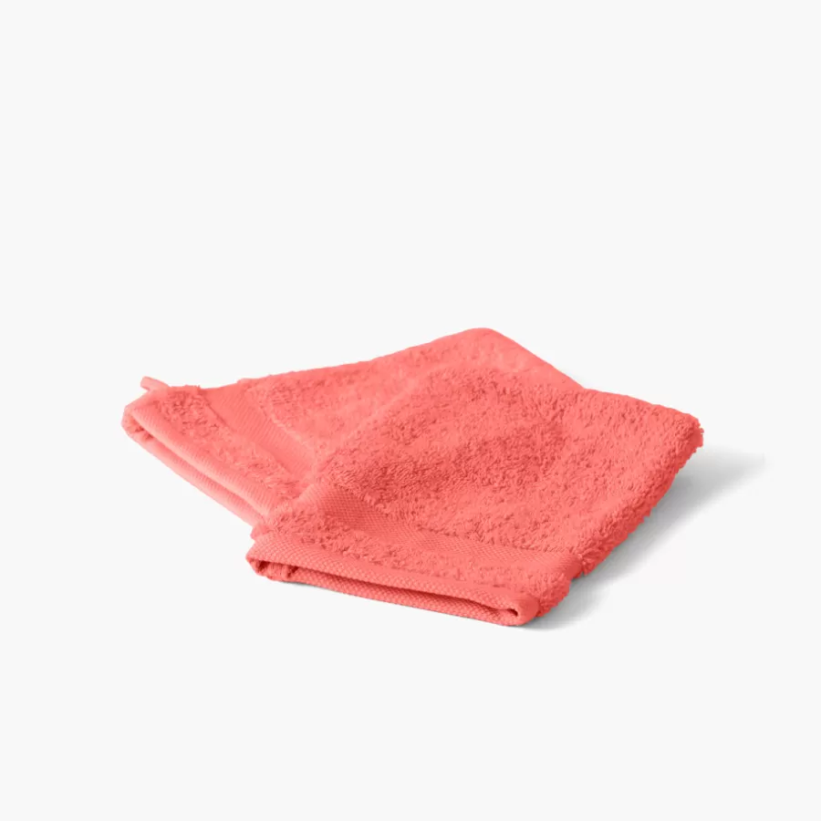 Carré Blanc Gants De Toilette | Gant de toilette coton Lola II corail