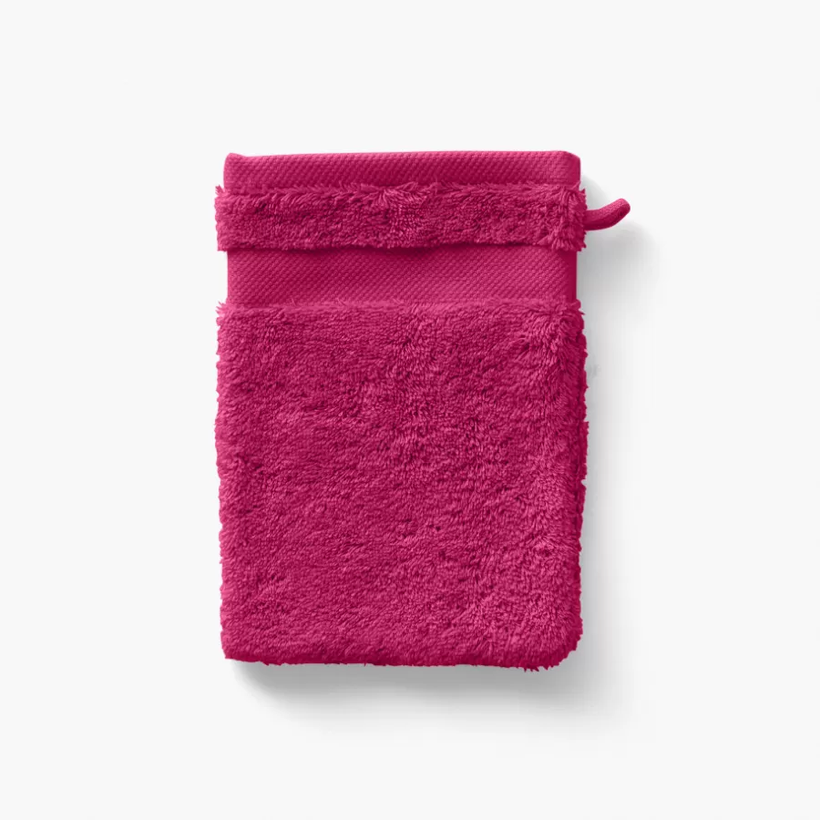 Carré Blanc Gants De Toilette | Gant de toilette coton Lola II framboise