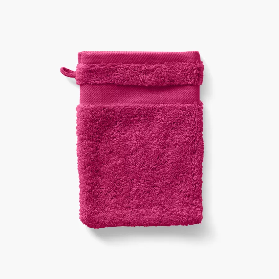 Carré Blanc Gants De Toilette | Gant de toilette coton Lola II framboise