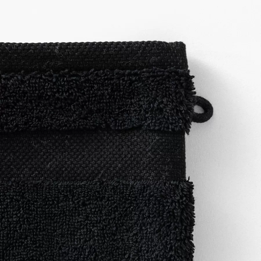 Carré Blanc Gants De Toilette | Gant de toilette coton Lola II noir