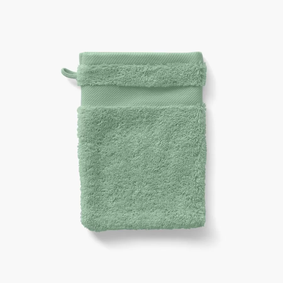 Carré Blanc Gants De Toilette | Gant de toilette coton Lola II sauge