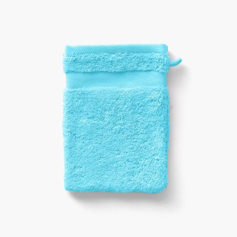 Carré Blanc Gants De Toilette | Gant de toilette coton Lola II turquoise