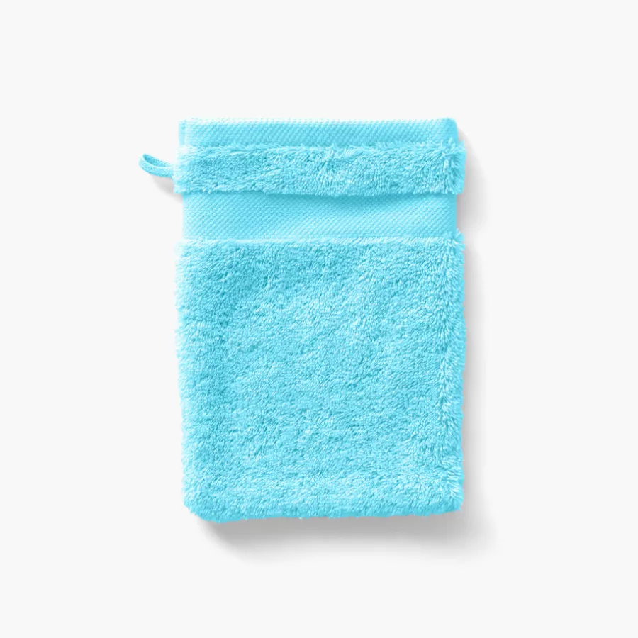 Carré Blanc Gants De Toilette | Gant de toilette coton Lola II turquoise