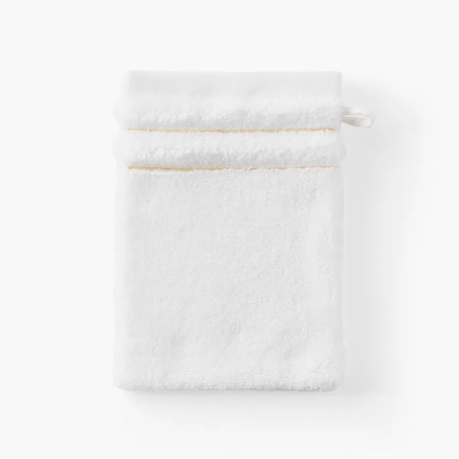 Carré Blanc Gants De Toilette | Gant de toilette coton Mon Ange blanc