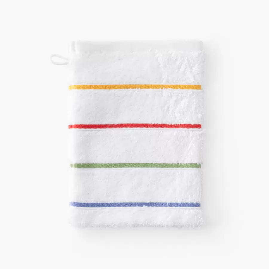 Carré Blanc Gants De Toilette | Gant de toilette coton Rosella blanc