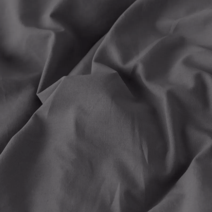 Carré Blanc Housses De Couette | Housse de couette enfant lin et coton lavé Songe charbon