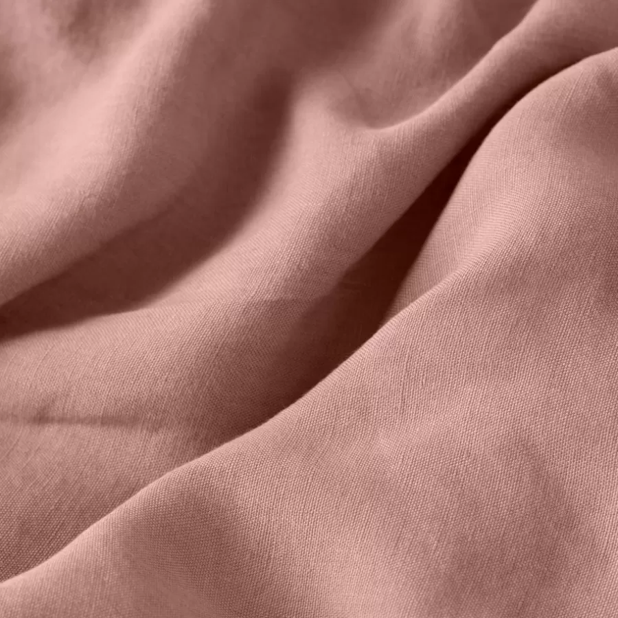 Carré Blanc Housses De Couette | Housse de couette enfant lin et coton lavé Songe rose cendré