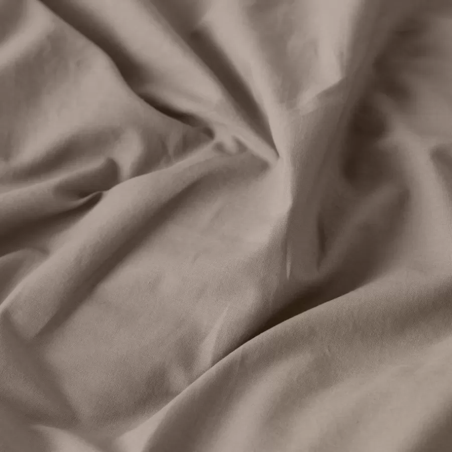 Carré Blanc Housses De Couette | Housse de couette enfant lin et coton lavé Songe taupe