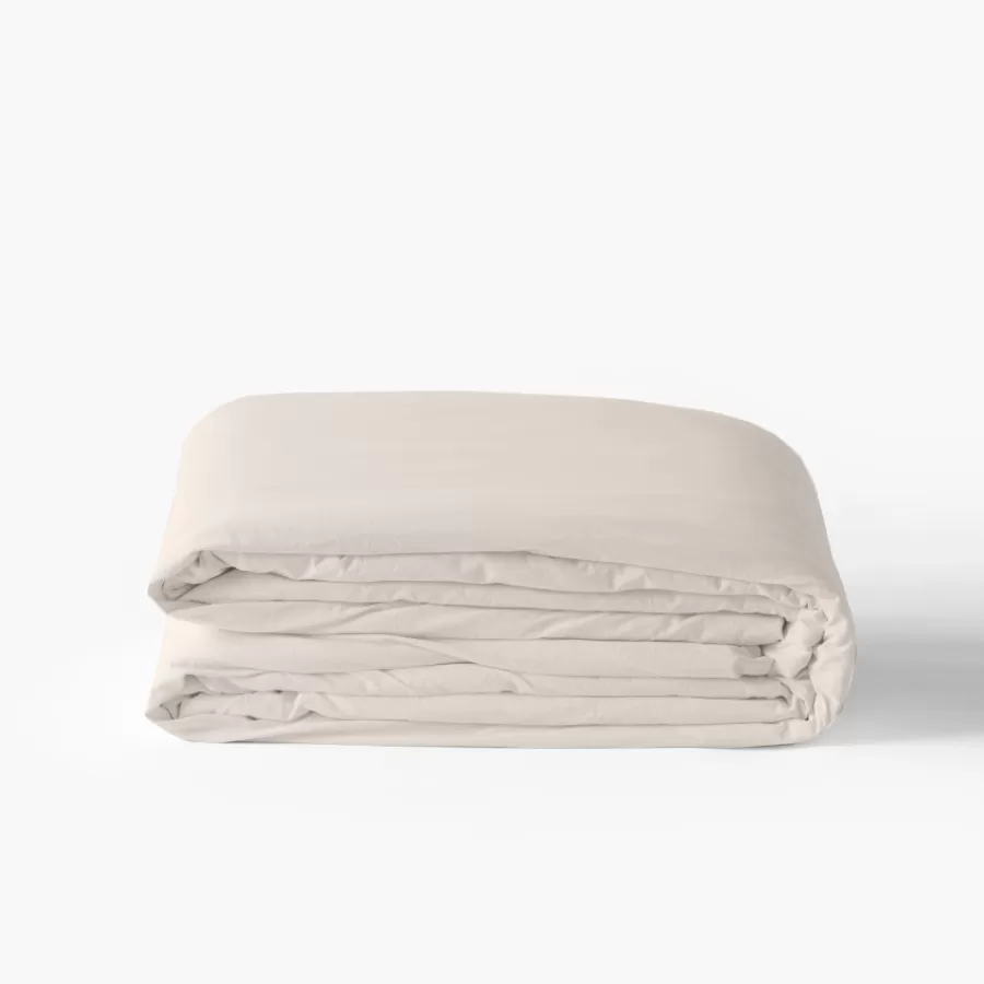 Carré Blanc Housses De Couette | Housse de couette enfant pur coton lavé biologique Souffle vanille