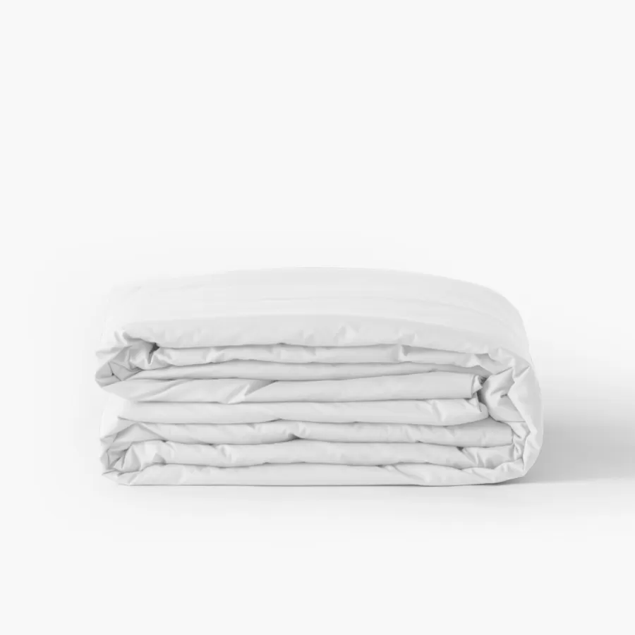 Carré Blanc Housses De Couette | Housse de couette percale de coton Neo blanc