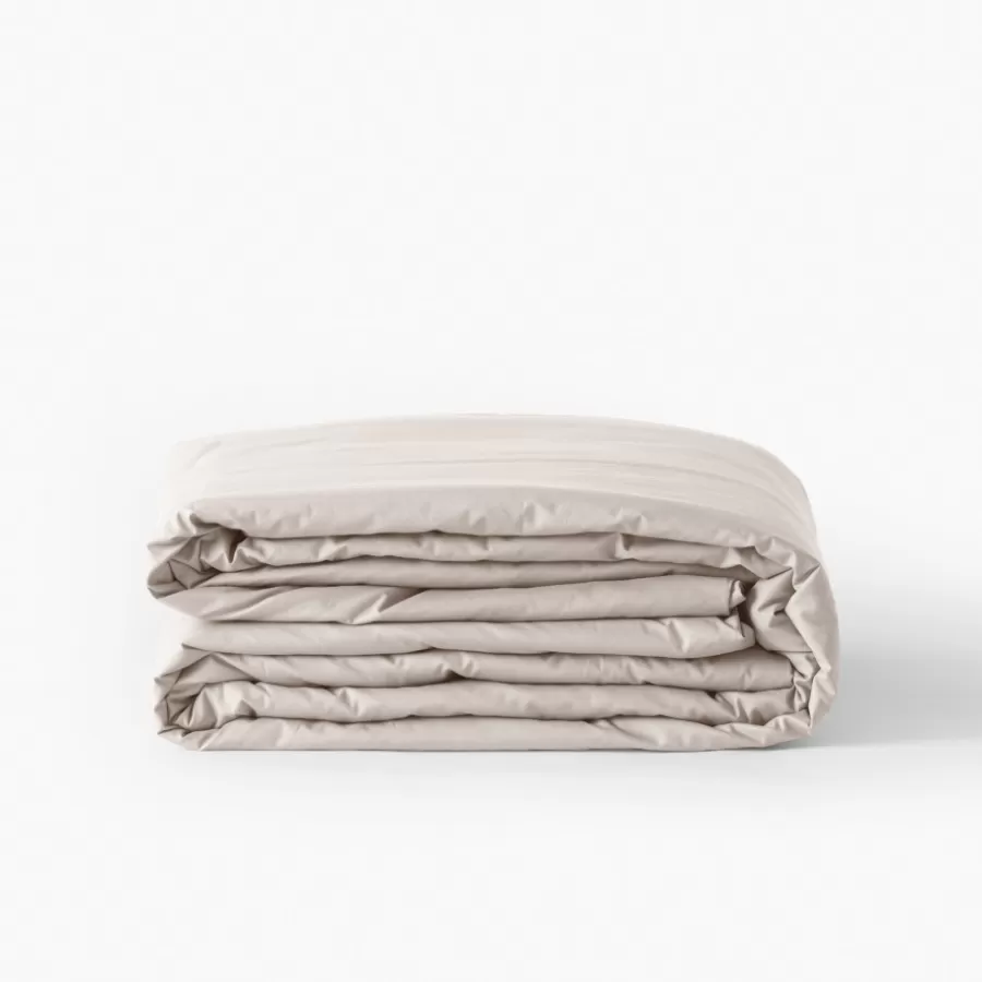 Carré Blanc Housses De Couette | Housse de couette percale de coton Neo ficelle