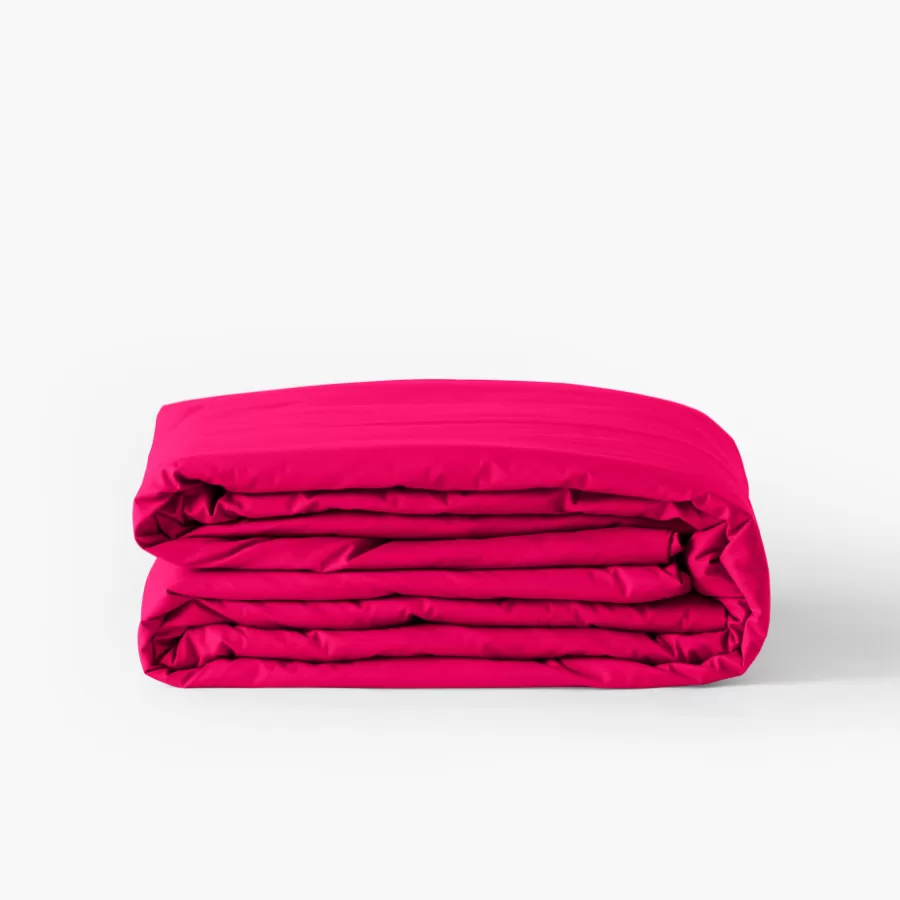 Carré Blanc Housses De Couette | Housse de couette percale de coton Neo magenta