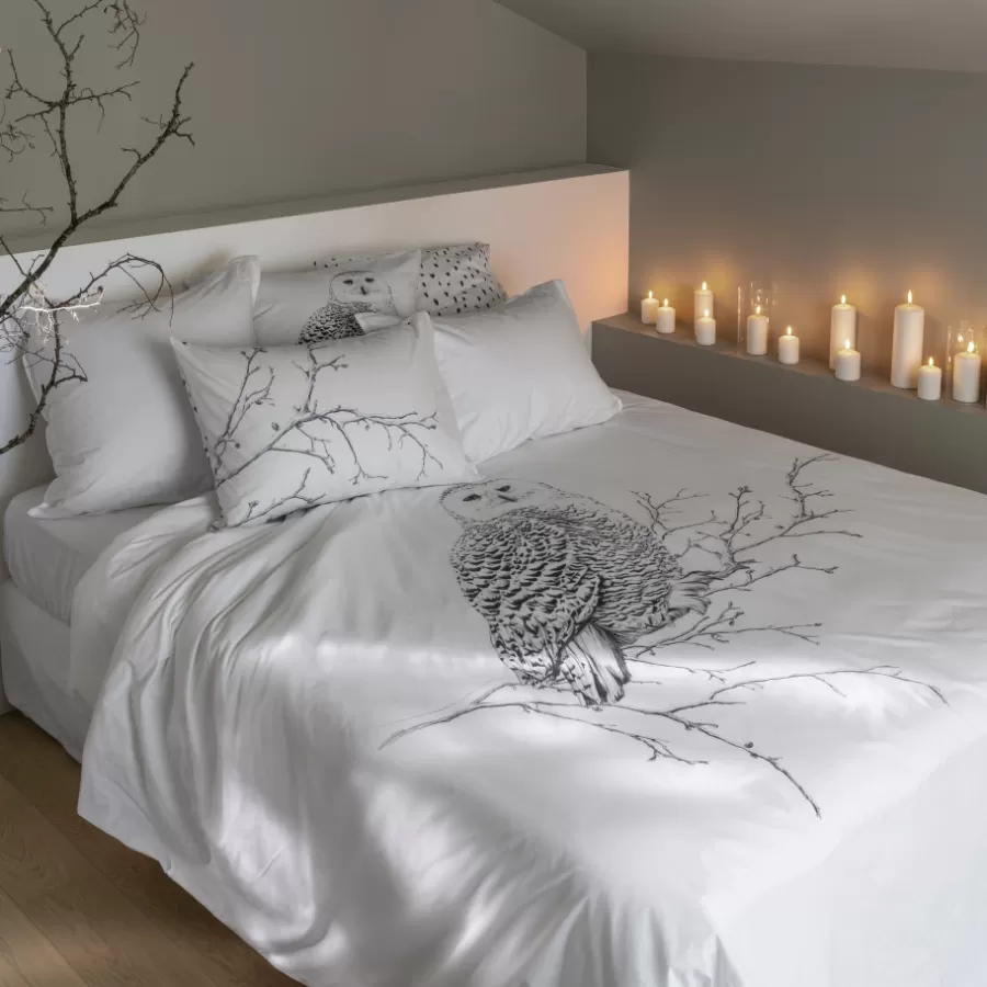 Carré Blanc Housses De Couette | Housse de couette réversible coton Harfang