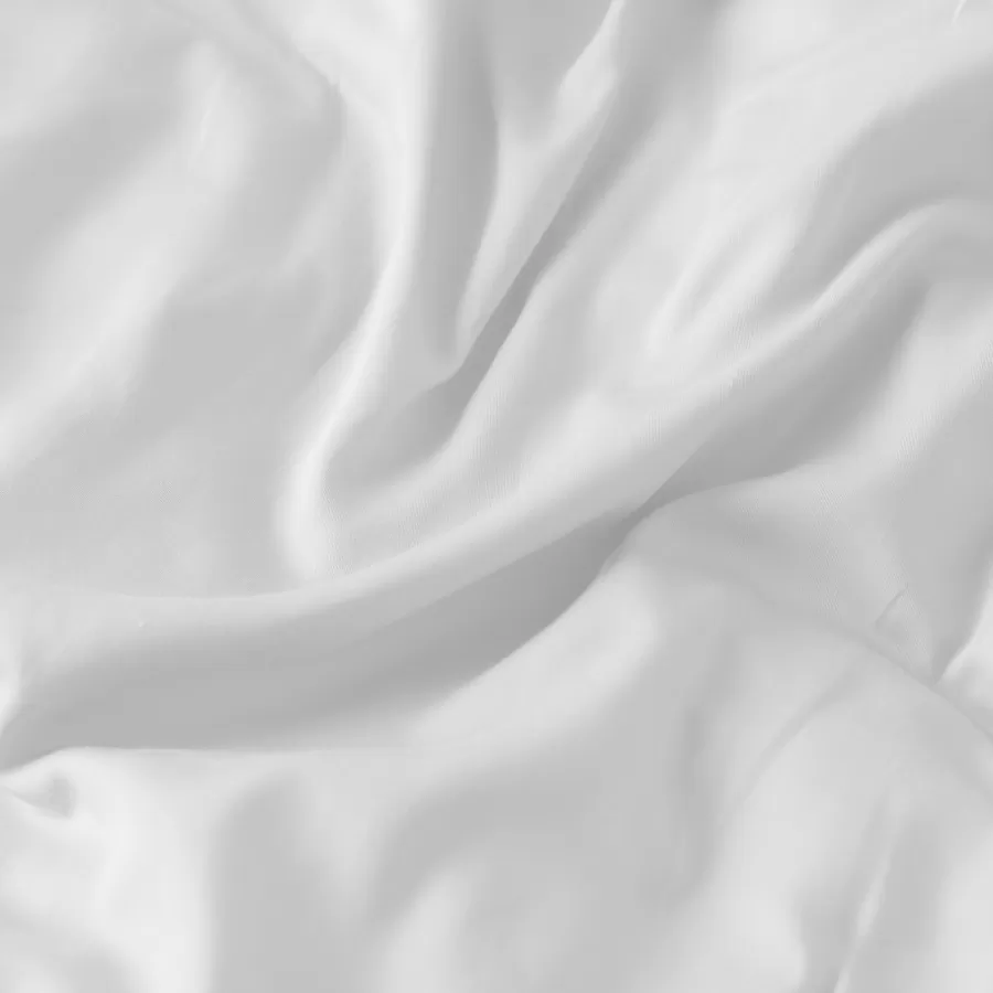 Carré Blanc Housses De Couette | Housse de couette satin de coton lavé bio Quartz blanc