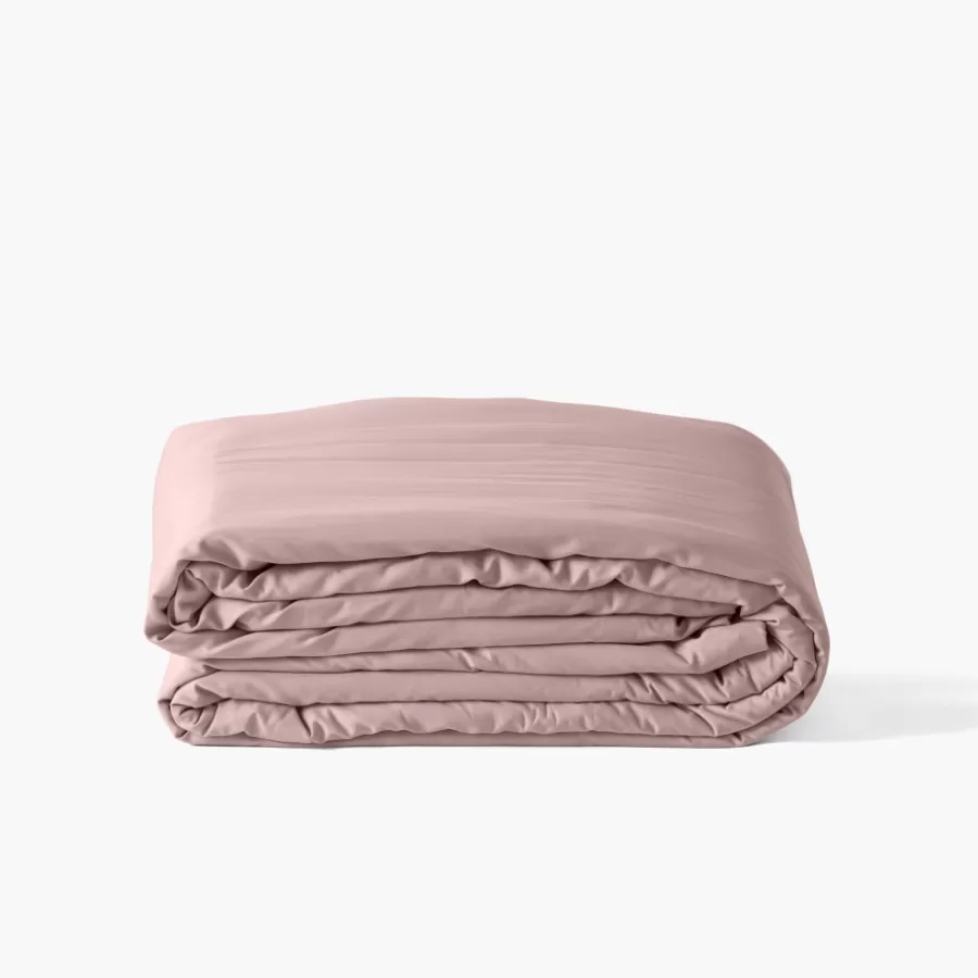 Carré Blanc Housses De Couette | Housse de couette satin de coton lavé bio Quartz blush