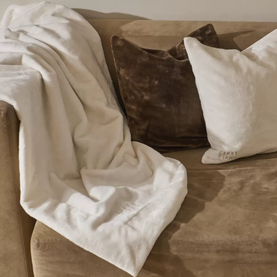 Carré Blanc Coffrets Cadeaux | Housses De Coussin | Housse de coussin polaire Oslo ivoire