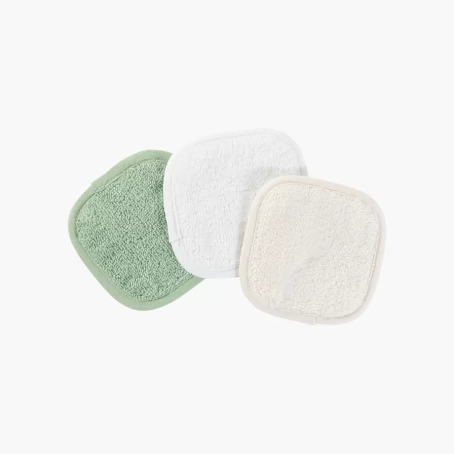 Carré Blanc Coffrets Cadeaux | Accessoires Beauté | Lot de 6 carrés démaquillants lavables coton et gaze de coton biologique Naturelle