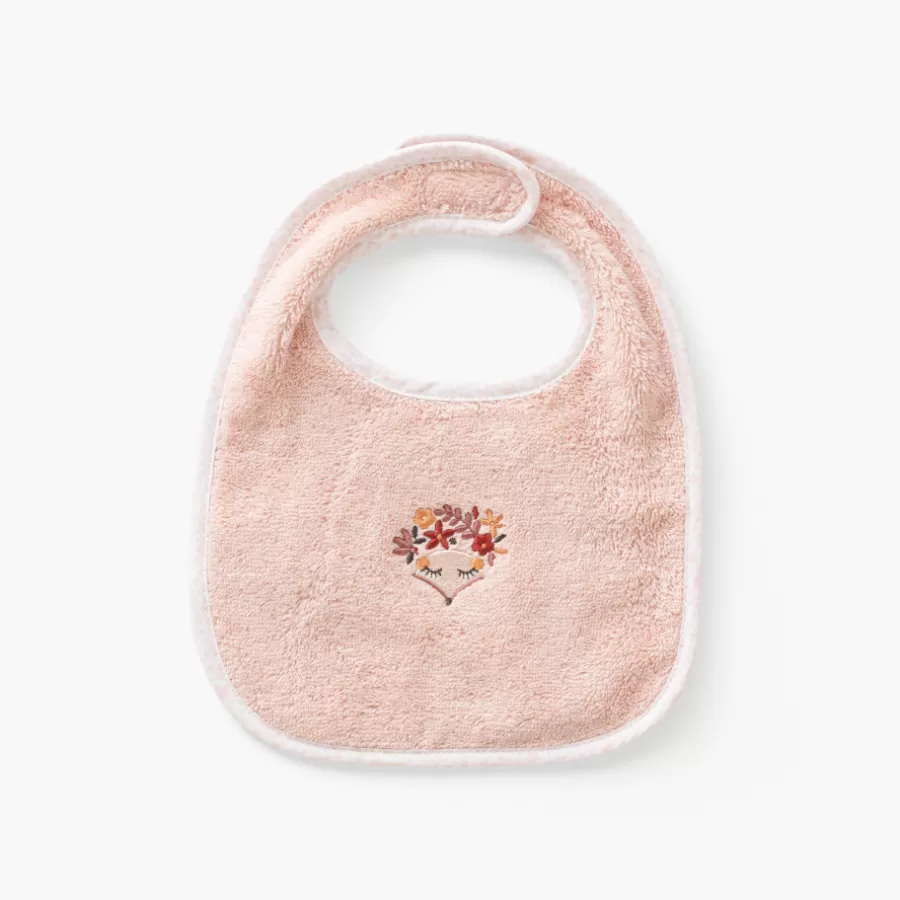 Carré Blanc Bavoirs & Mini-bavoirs | Mini bavoir coton bio Illumine vieux rose