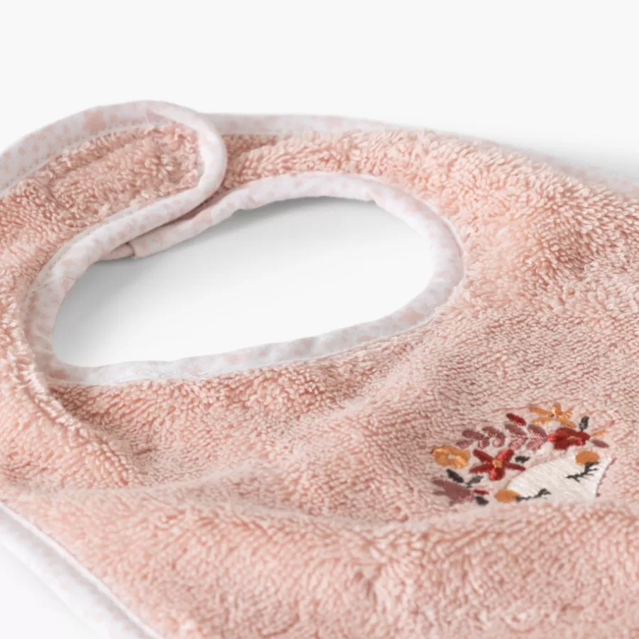 Carré Blanc Bavoirs & Mini-bavoirs | Mini bavoir coton bio Illumine vieux rose