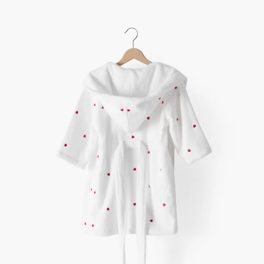 Carré Blanc Peignoirs 12 Mois - 10 Ans | Peignoir enfant coton Adore blanc