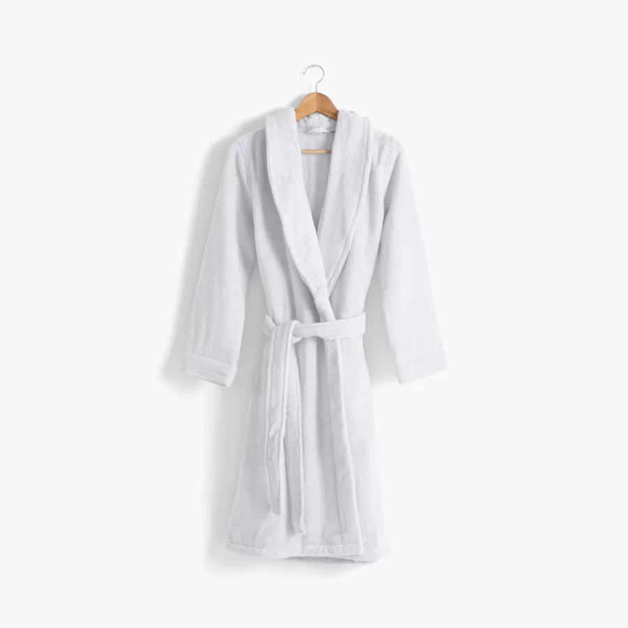 Carré Blanc Peignoirs Femme | Peignoir femme coton moelleux Ella blanc