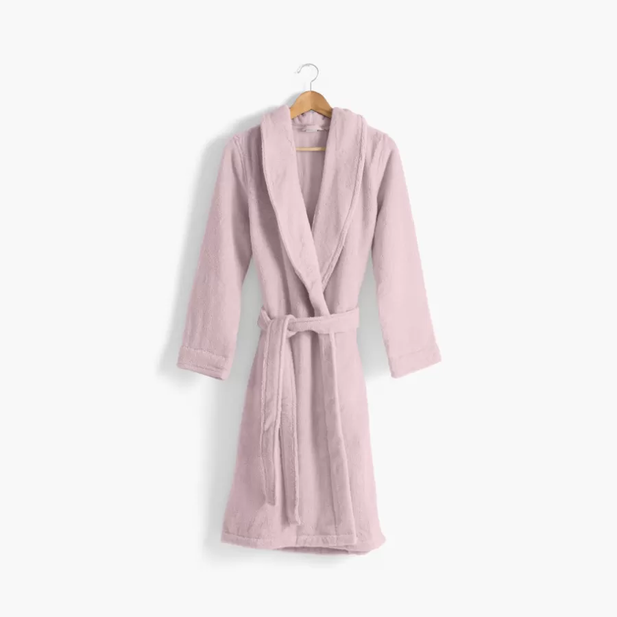 Carré Blanc Coffrets Cadeaux | Peignoirs Femme | Peignoir femme coton moelleux Ella poudre