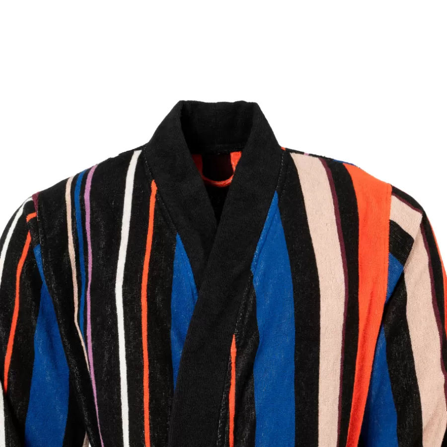 Carré Blanc Peignoirs Homme | Peignoir homme coton col kimono Blocolor